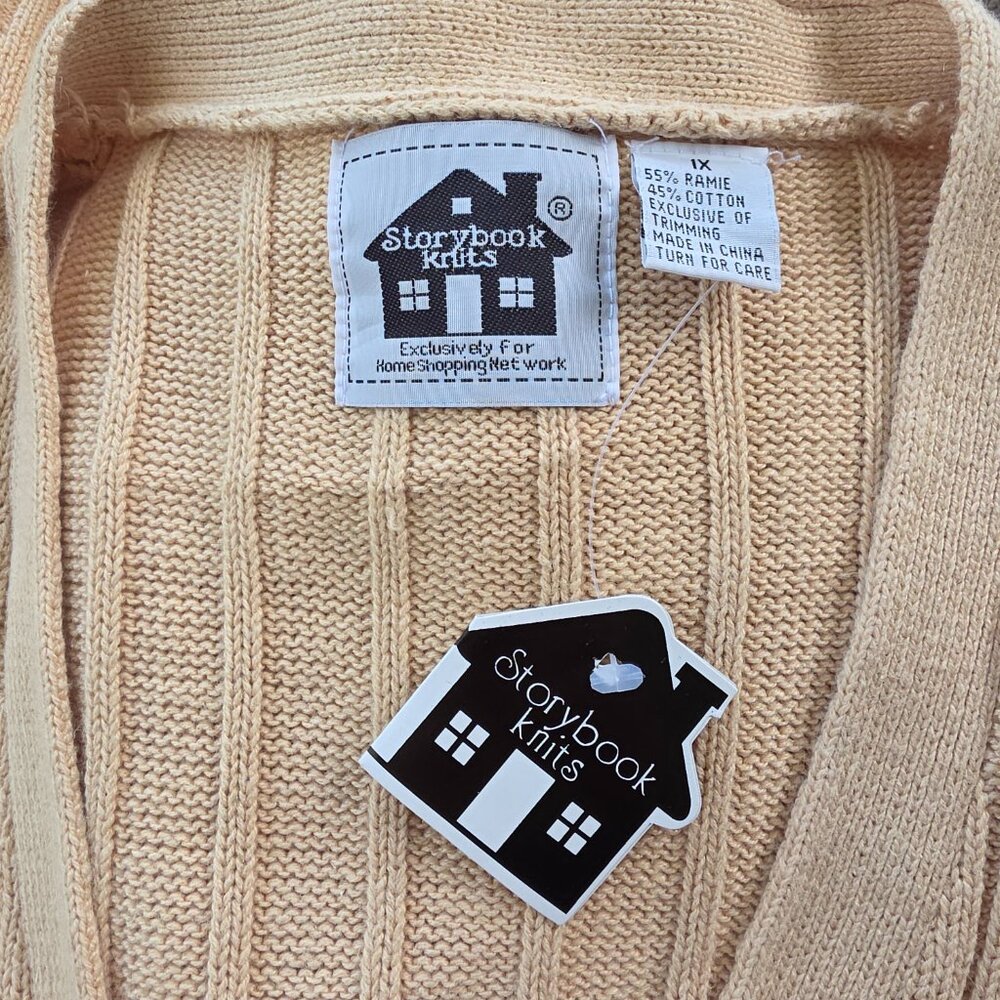 NWT Storybook Knits long cable cardigan knit sweater - Picture 2 of 7